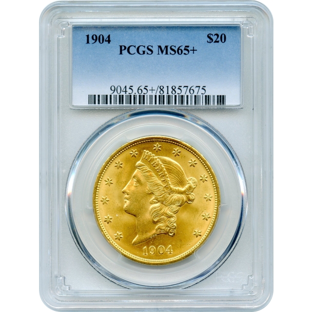 1904 $20 Liberty Head Double Eagle PCGS MS65+ 