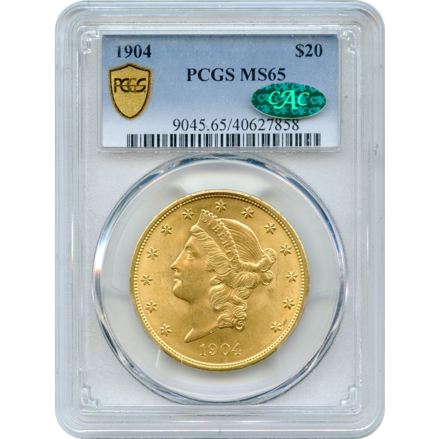 1904 $20 Liberty Head Double Eagle PCGS MS65 (CAC)