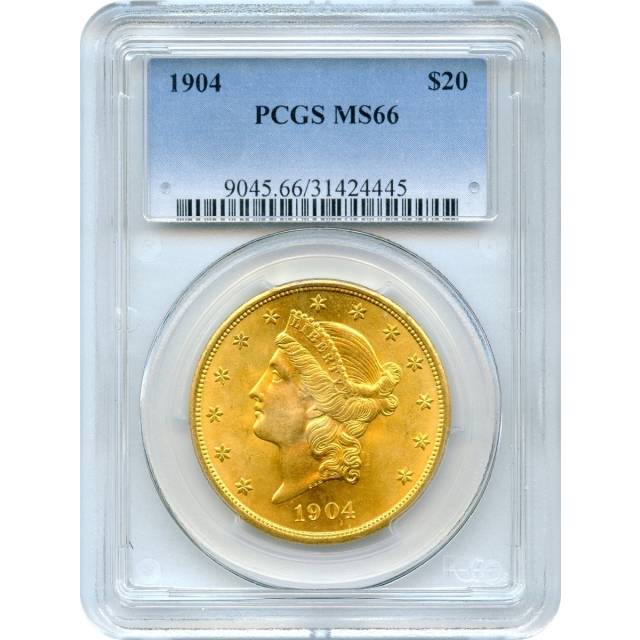 1904 $20 Liberty Head Double Eagle PCGS MS66