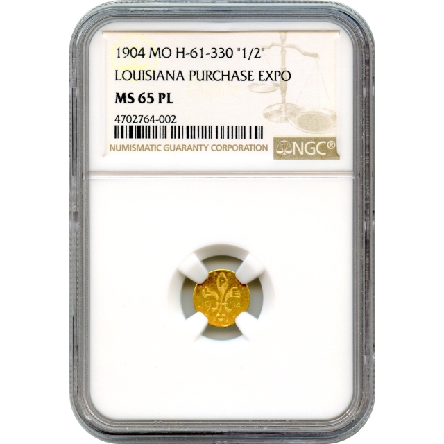 Token - 1904 MO G50C H-61-330, Louisiana Purchase Expo NGC MS65PL