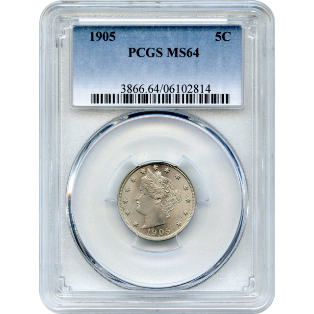 1905 5C Liberty Nickel PCGS MS64