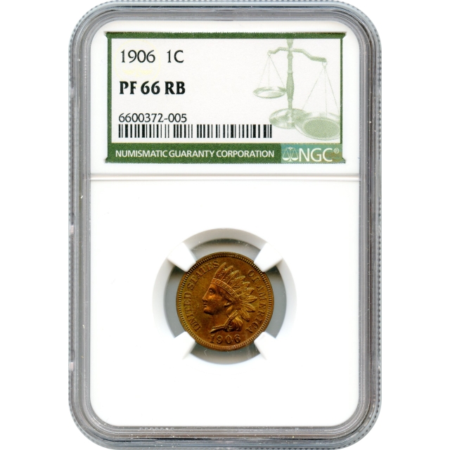 1906 1C Indian Head Cent NGC PR66RB