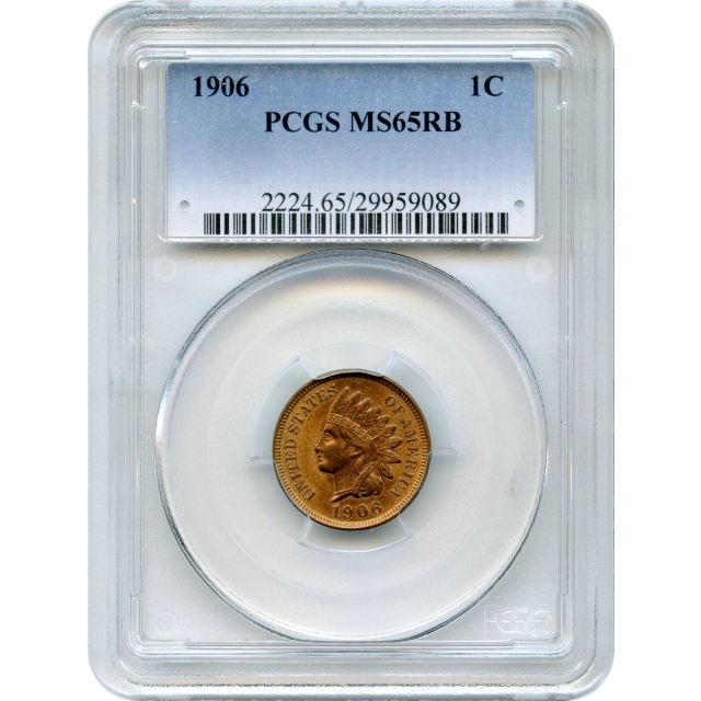 1906 1C Indian Head Cent PCGS MS65RB