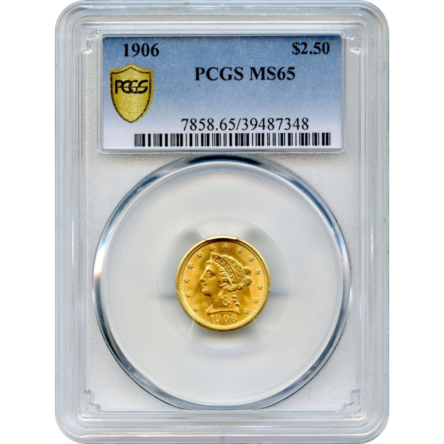 1906 $2.50 Liberty Head Quarter Eagle PCGS MS65
