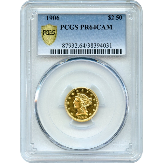 1906 $2.50 Liberty Head Quarter Eagle PCGS PR64CAM