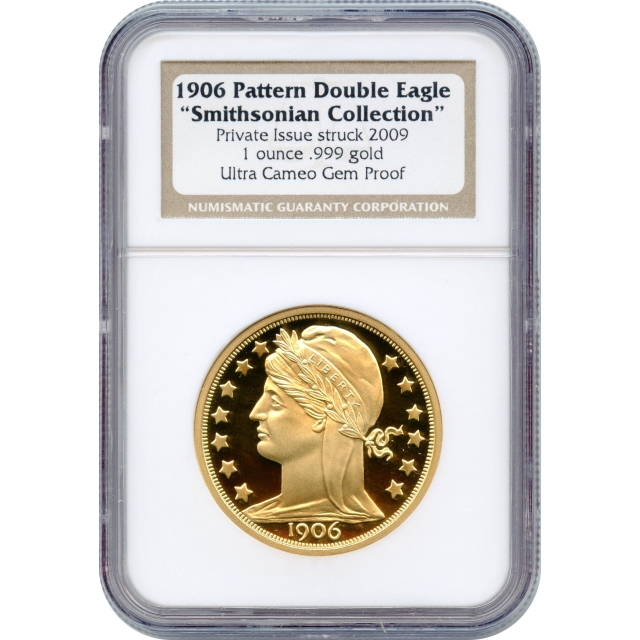 1906 Pattern Double Eagle, Smithsonian Collection NGC GEM Proof UCAM