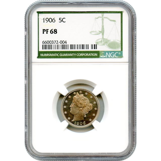 1906 5C Liberty Head Nickel NGC PR68