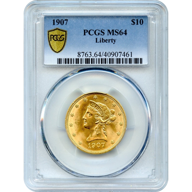 1907 $10 Liberty Head Eagle PCGS MS64