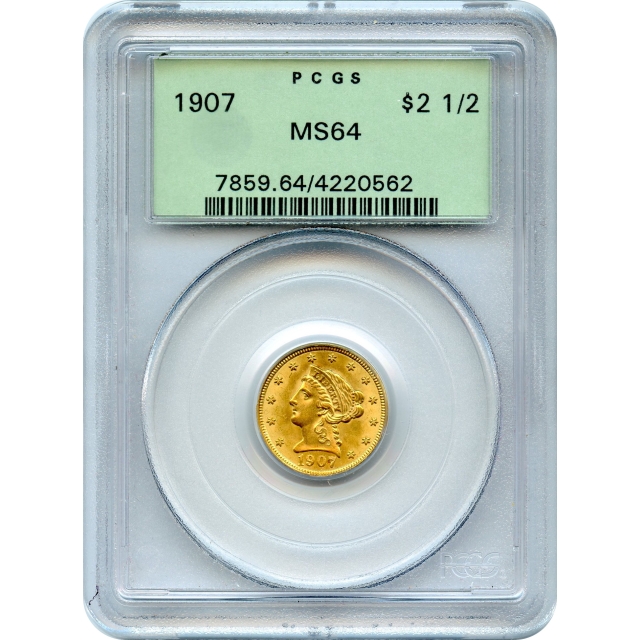 1907 $2.50 Liberty Head Quarter Eagle PCGS MS64