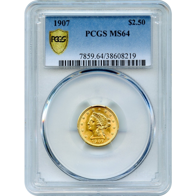 1907 $2.50 Liberty Head Quarter Eagle PCGS MS64