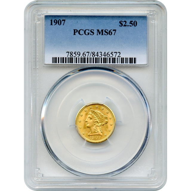 1907 $2.50 Liberty Head Quarter Eagle PCGS MS67