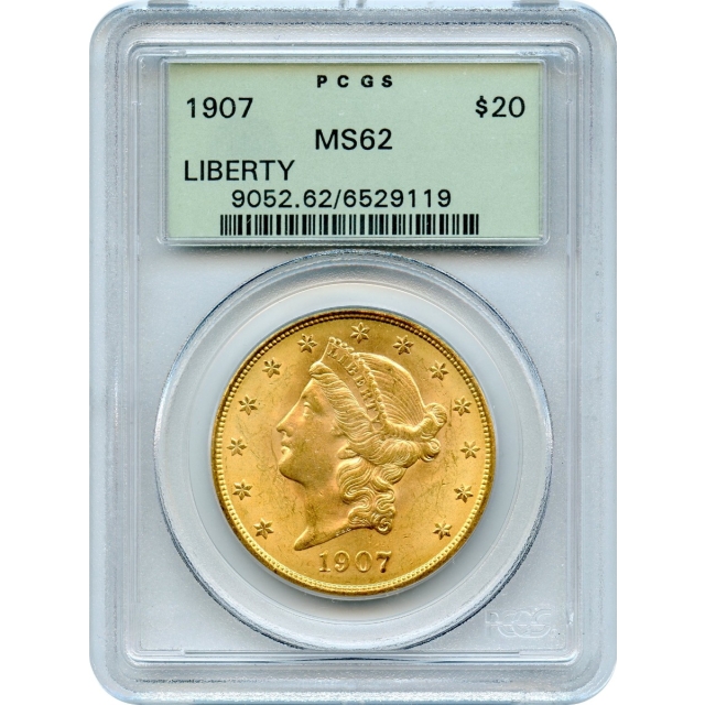 1907 $20 Liberty Head Double Eagle PCGS MS62