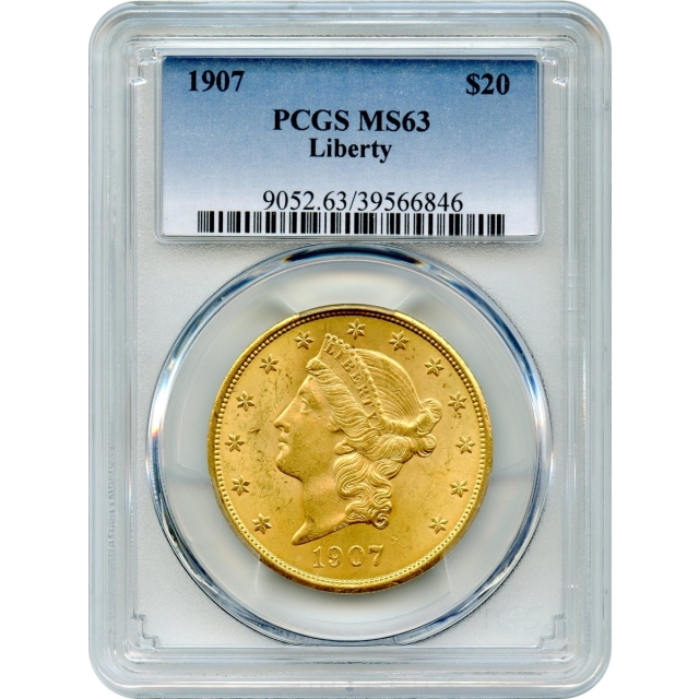 1907 $20 Liberty Head Double Eagle PCGS MS63