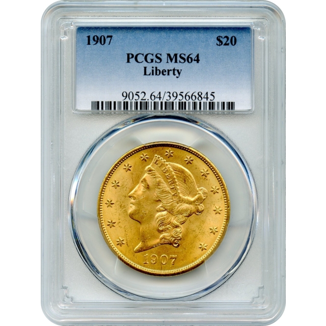 1907 $20 Liberty Head Double Eagle PCGS MS64