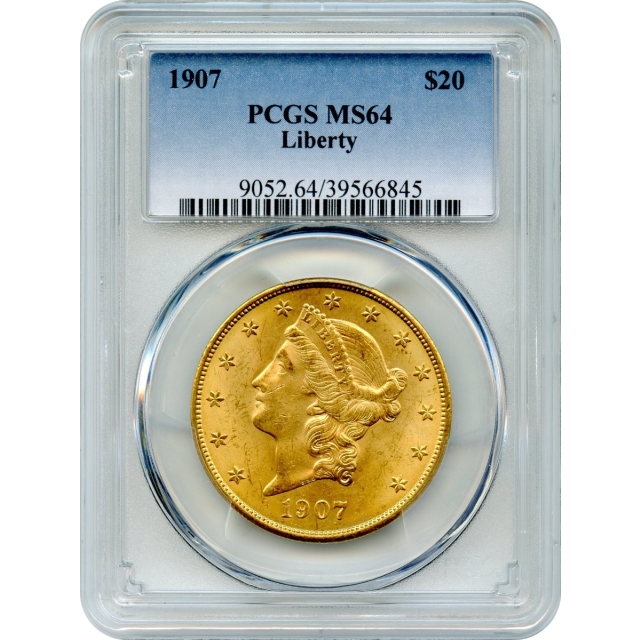 1907 $20 Liberty Head Double Eagle PCGS MS64