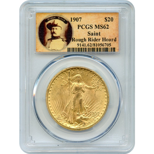 1907 $20 Saint Gaudens Double Eagle PCGS MS62
