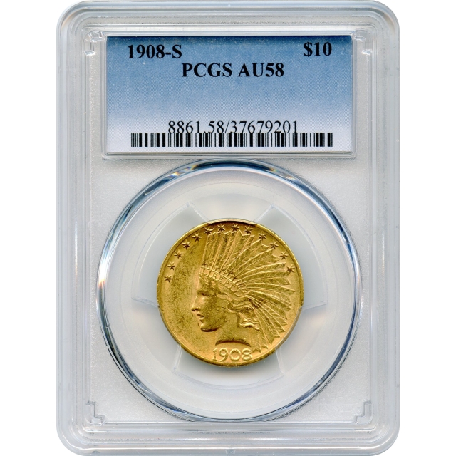 1908-S $10 Indian Head Eagle PCGS AU58