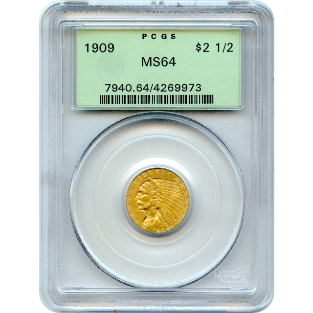 1909 $2.50 Indian Head Quarter Eagle PCGS MS64