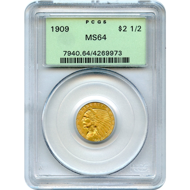 1909 $2.50 Indian Head Quarter Eagle PCGS MS64