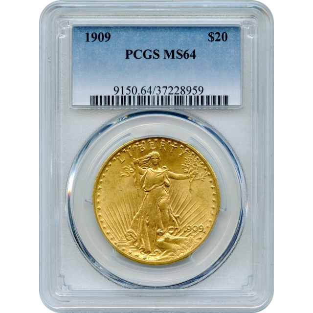 1909 $20 Saint Gaudens Double Eagle PCGS MS64