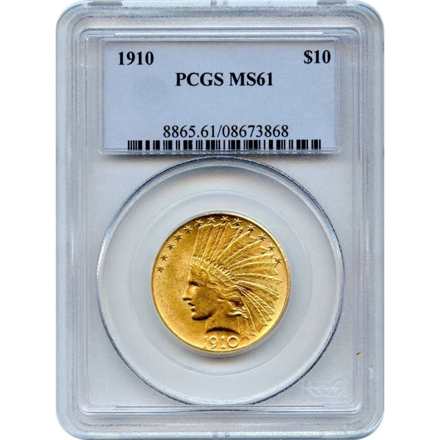 1910 $10 Indian Head Eagle PCGS MS61