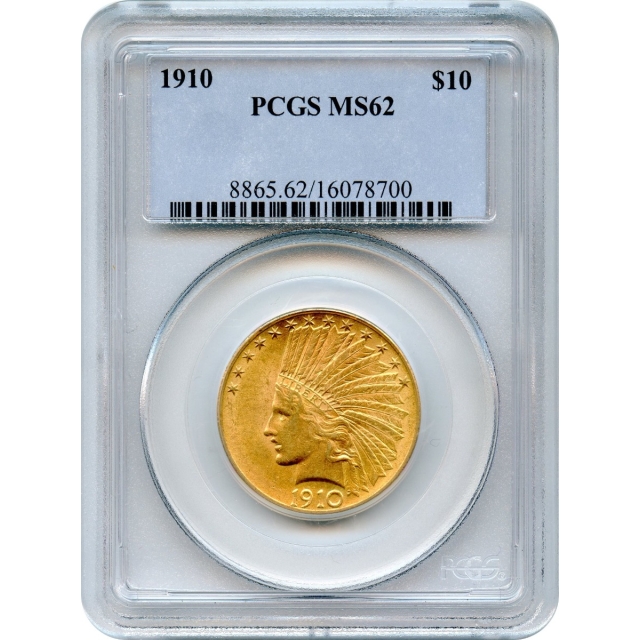 1910 $10 Indian Head Eagle PCGS MS62