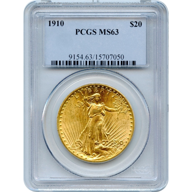 1910 $20 Saint Gaudens Double Eagle PCGS MS63