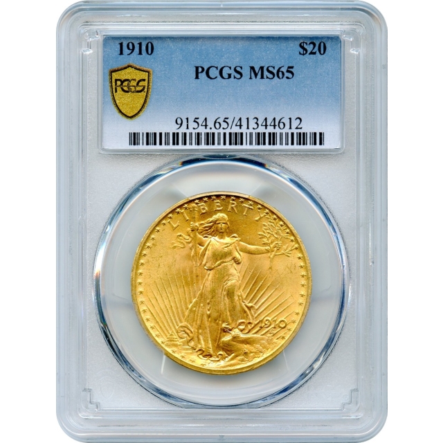 1910 $20 Saint Gaudens Double Eagle PCGS MS65