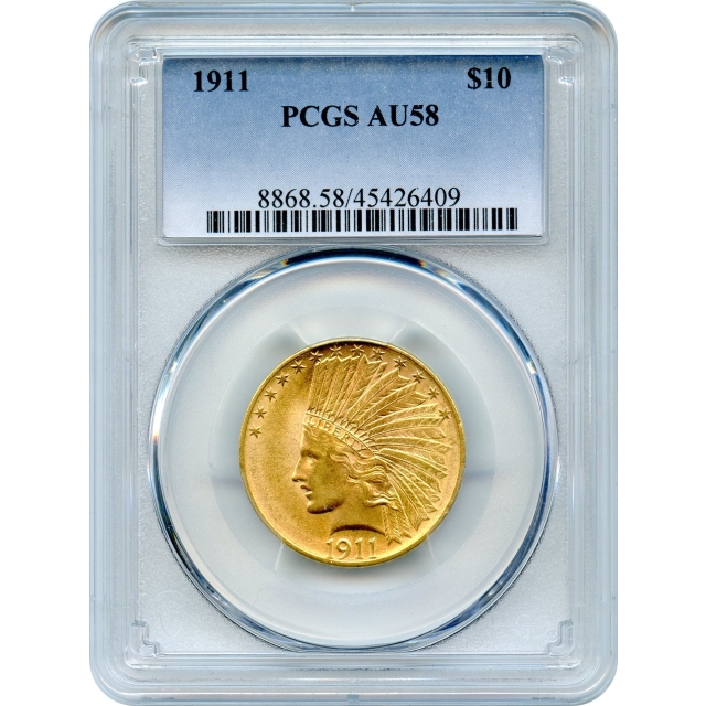 1911 $10 Indian Head Eagle PCGS AU58
