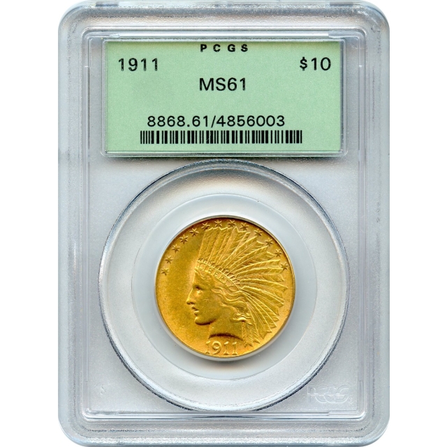 1911 $10 Indian Head Eagle PCGS MS61