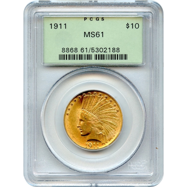 1911 $10 Indian Head Eagle PCGS MS61