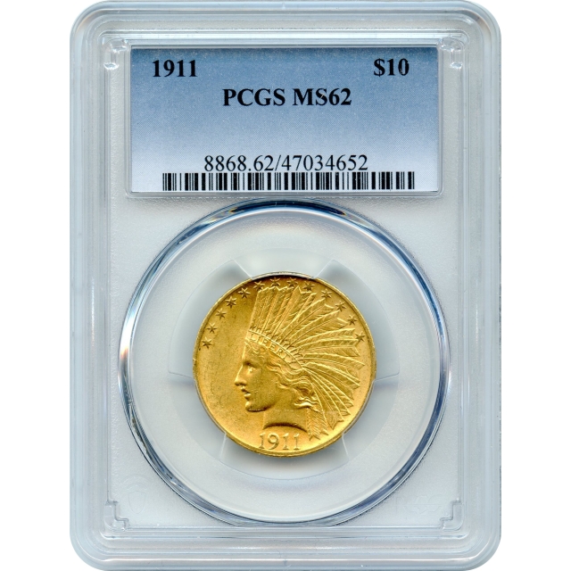 1911 $10 Indian Head Eagle PCGS MS62