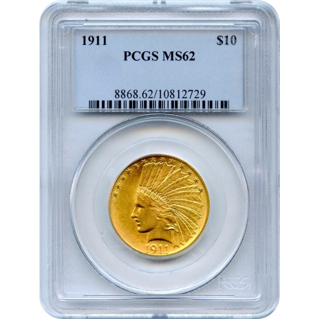 1911 $10 Indian Head Eagle PCGS MS62