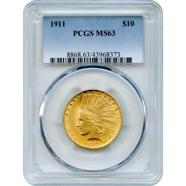 1911 $10 Indian Head Eagle PCGS MS63