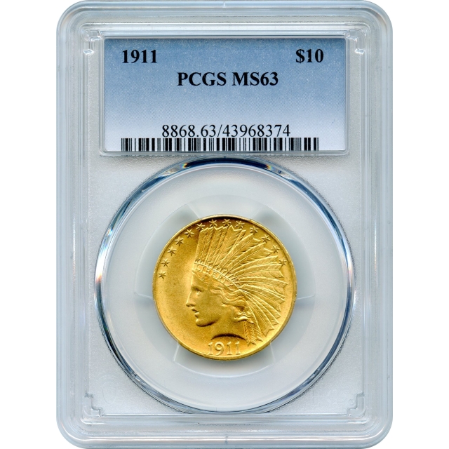 1911 $10 Indian Head Eagle PCGS MS63