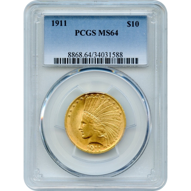 1911 $10 Indian Head Eagle PCGS MS64