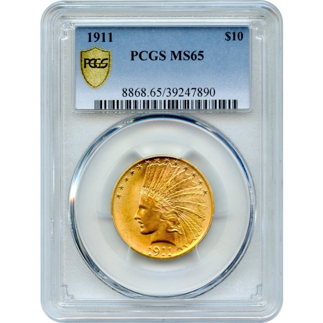 1911 $10 Indian Head Eagle PCGS MS65