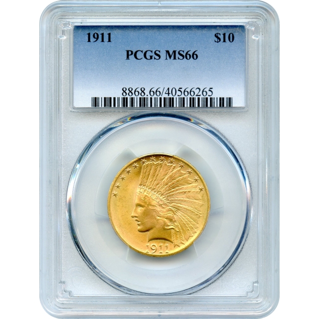 1911 $10 Indian Head Eagle PCGS MS66 - Registry Set Candidate!