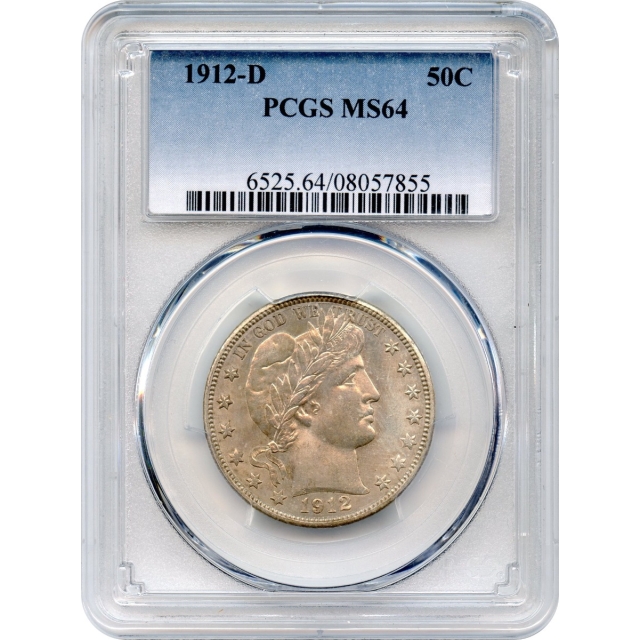 1912-D 50C Barber Half Dollar PCGS MS64