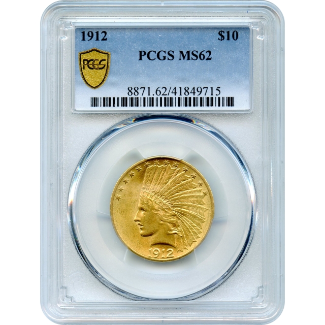 1912 $10 Indian Head Eagle PCGS MS62