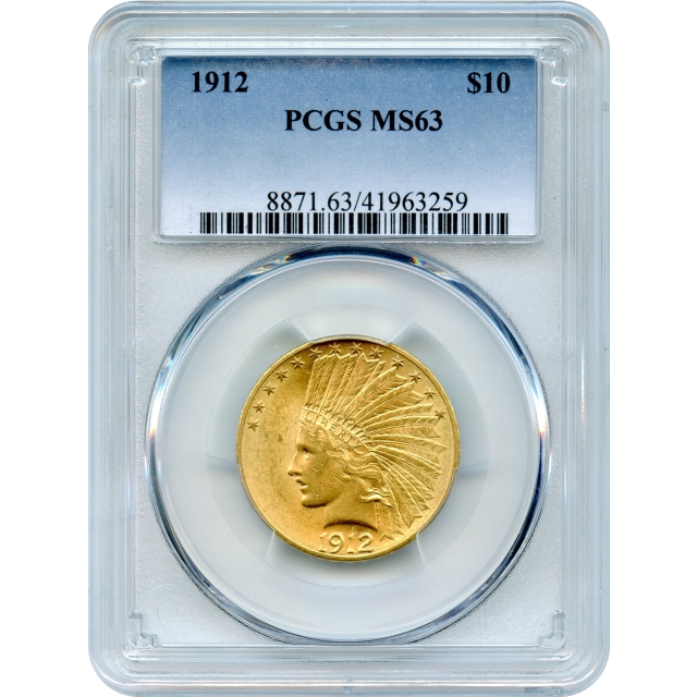 1912 $10 Indian Head Eagle PCGS MS63