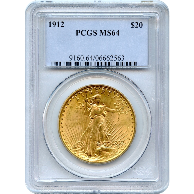 1912 $20 Saint Gaudens Double Eagle PCGS MS64