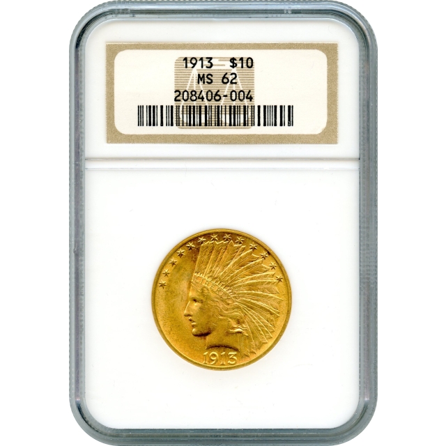 1913 $10 Indian Head Eagle NGC MS62