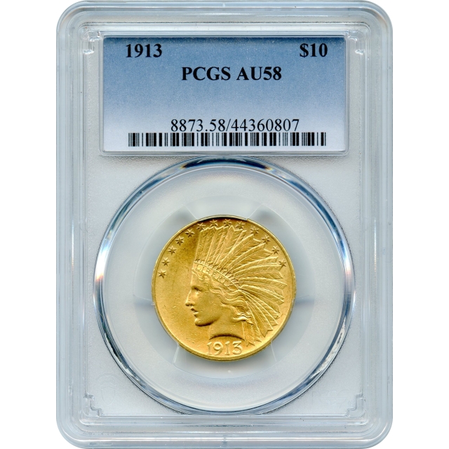1913 $10 Indian Head Eagle PCGS AU58