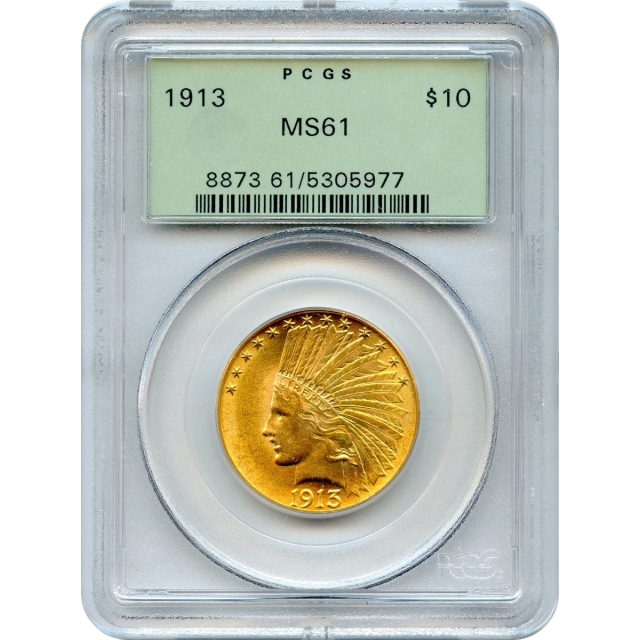 1913 $10 Indian Head Eagle PCGS MS61