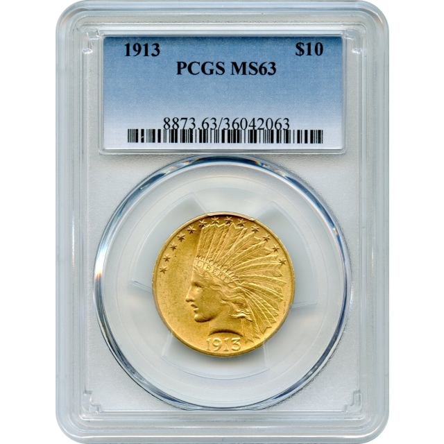 1913 $10 Indian Head Eagle PCGS MS63