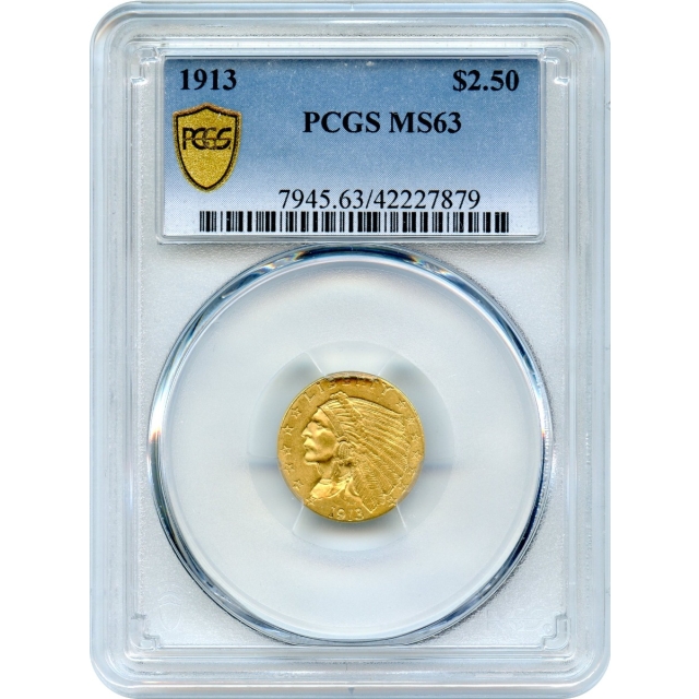 1913 $2.50 Indian Head Quarter Eagle PCGS MS63