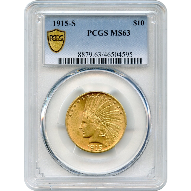 1915-S $10 Indian Head Eagle PCGS MS63
