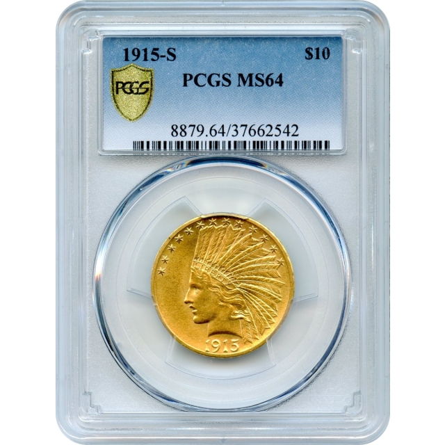 1915-S $10 Indian Head Eagle PCGS MS64