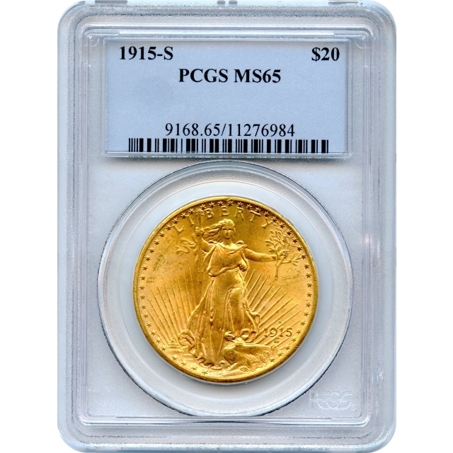 1915-S $20 Saint Gaudens Double Eagle PCGS MS65